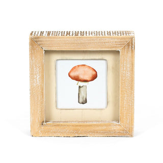 Reversible Wood Frame Sign (Antler/Mushroom) Adams Fall/Thanksgiving Adams & Co.