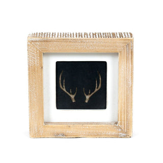 Reversible Wood Frame Sign (Antler/Mushroom) Adams Fall/Thanksgiving Adams & Co.