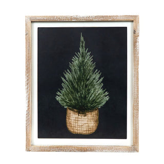 Reversible Wood Frame Sign (Pinetree/Leaves) Adams Fall/Thanksgiving Adams & Co.