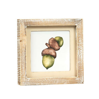 Reversible Wood Frame Sign (Berry/Acorn) Adams Fall/Thanksgiving Adams & Co.