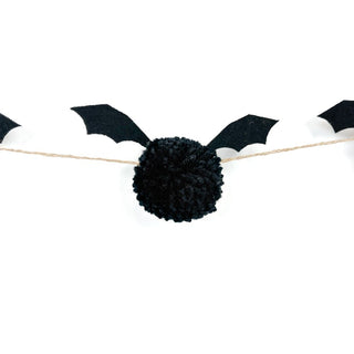 Pom Pom Garland (Bats) Black Adams Halloween Adams & Co.
