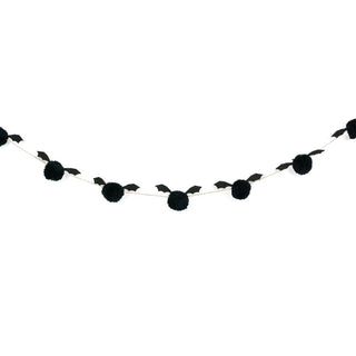 Pom Pom Garland (Bats) Black Adams Halloween Adams & Co.