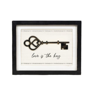 Reversible Wood Frame Sign (Key/You) Wh/Bk Adams Everyday Adams & Co.