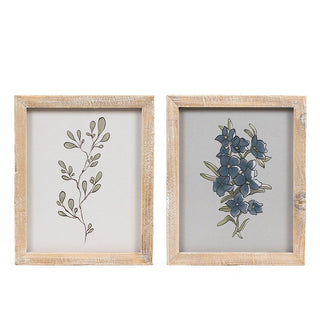 Reversible Wood Frame Sign (Plant/Periwinkle) Adams Everyday Adams & Co.