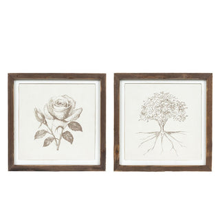 Reversible Wood Frame Sign (Tree/Rose) Multi Adams Everyday Adams & Co.