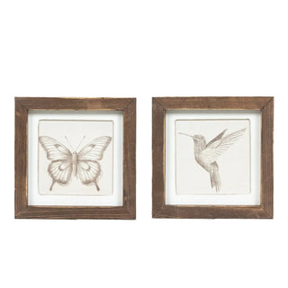 Reversible Wood Frame Sign (Bird/Butterfly) Adams Everyday Adams & Co.