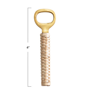 Bottle Opener with Bamboo Wrapped Handle Creative Co-Op