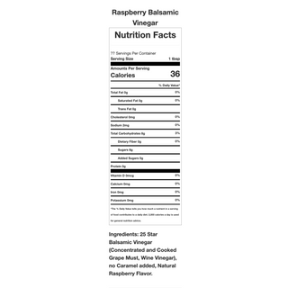 Dark Balsamic Vinegar - Raspberry Dark Balsamic Opal and Olive