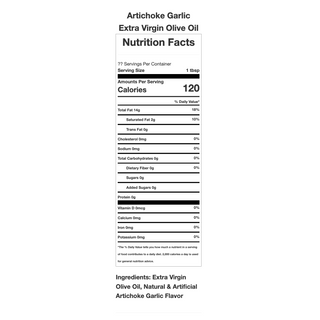 Flavored EVOO - Artichoke & Garlic Flavored Olive Oil Opal and Olive