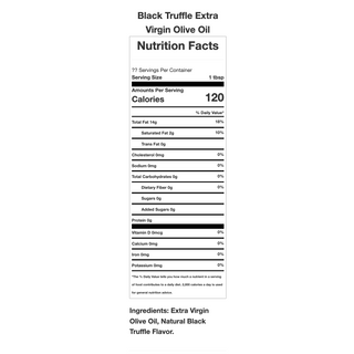 Flavored EVOO - Black Truffle Flavored Olive Oil Opal and Olive