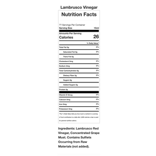 Lambrusco Wine Vinegar Dark Balsamic Opal and Olive