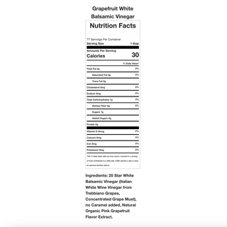 White Balsamic Vinegar - Grapefruit White Balsamic Opal and Olive