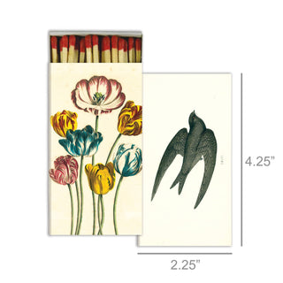 Matches - Variegated Tulips & Swift - Red  HomArt