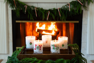 JOY Holiday Confetti Hand Painted Icon 12oz Candle The SOi Company