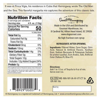 Hemingway "The Sea" Margarita Mix  Gourmet Warehouse