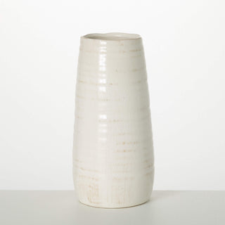 White Glossed Vase Sullivans Home Decor