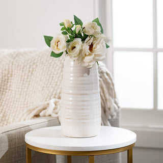 White Glossed Vase Sullivans Home Decor