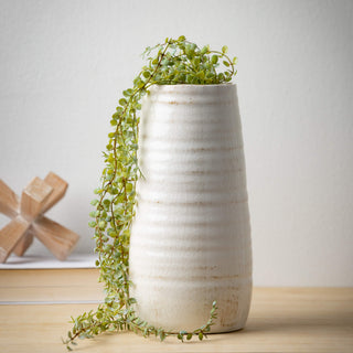 White Glossed Vase Sullivans Home Decor