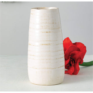 White Glossed Vase Sullivans Home Decor