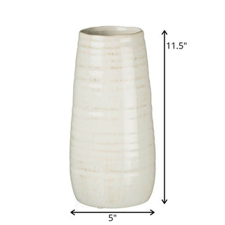 White Glossed Vase Sullivans Home Decor