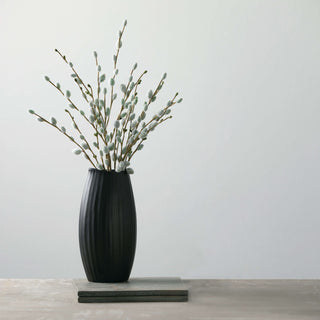 Modern Black Ribbed Vase Sullivans Home Decor