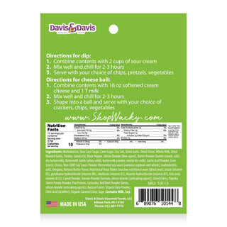 Garlic Herb Dip Mix  Davis & Davis Gourmet Foods