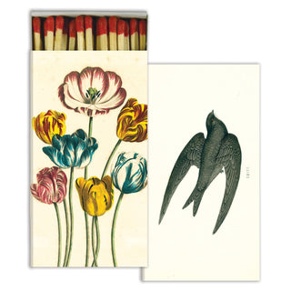 Matches - Variegated Tulips & Swift - Red  HomArt