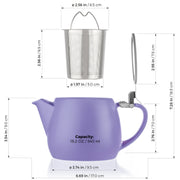 Pluto Violet Porcelain Teapot Infuser 18.2 oz.  TEALYRA   