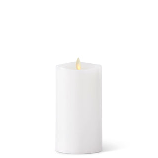 White Wax Luminara 3.5" Indoor Pillar Candle  K&K Medium