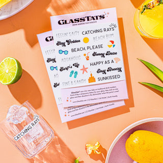 Beach Vibes Drink Markers  GlassTats