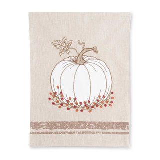 Tan Table Runner w/Embroidered Pumpkin  K&K