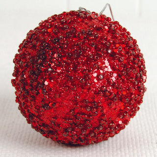 Jewel Ball Ornament, Red 4" Adams Christmas Adams & Co.