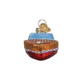 Classic Wooden Boat Ornament  Old World Christmas