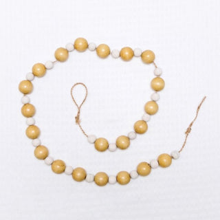 Wood Bead Garland, White/Cream Adams Everyday Adams & Co.