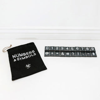 Numbers & Symbols - Black/White - 30 pc Adams Everyday Adams & Co.