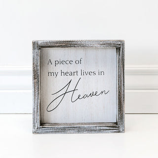 Framed Sign "A Piece Of My Heart..." Adams Everyday Adams & Co.