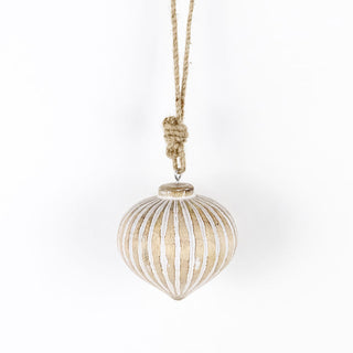 Mango Wood Ornament - Onion Shape Adams Everyday Adams & Co.