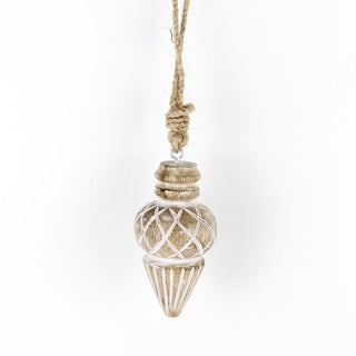 Mango Wood Ornament (Top) Natural/White Adams Everyday Adams & Co.