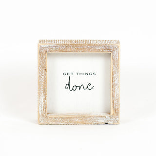 Wood Framed Sign "Get Things Done" Adams Everyday Adams & Co.
