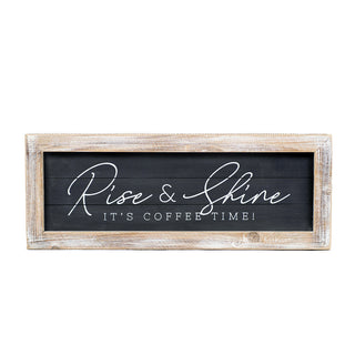 Reversible Wood Framed Sign - Its Coffee Time Adams Everyday Adams & Co.