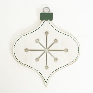 Reversible Wood Ornament w/Cutout (Teardrop) Adams Christmas Adams & Co.