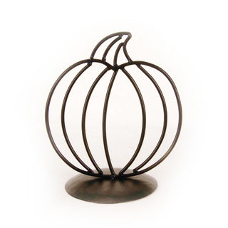 Metal Pumpkin On Stand - Medium Adams Fall/Thanksgiving Adams & Co.