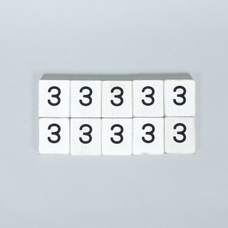 Wood Letter Tile S/10 (3) Black Font Adams Ledgie Adams & Co.