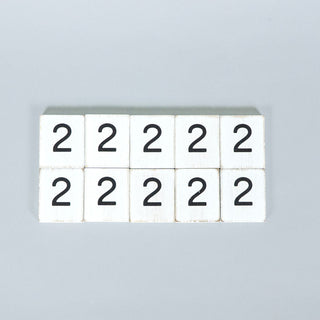 Wood Letter Tile S/10 (2) Black Font Adams Ledgie Adams & Co.