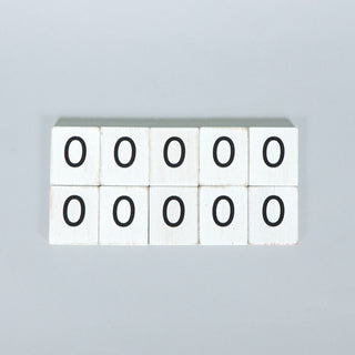 Wood Letter Tile S/10 (0) Black Font Adams Ledgie Adams & Co.