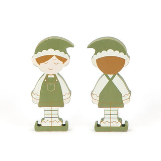 Chunky Wood Shape (Boy Elf) Multicolor Adams Christmas Adams & Co.