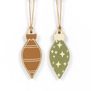 Reversible Wood Ornament (Star/Stripe) Multicolor Adams Christmas Adams & Co.