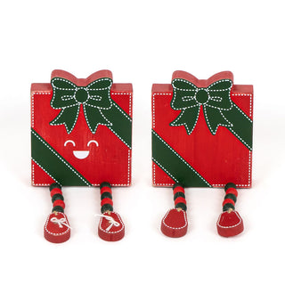 Reversible Chunky Wood Shape With Beads (Gift) Red/Green/White Adams Christmas Adams & Co.