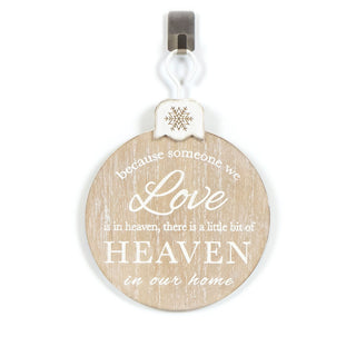 Wood Orn (Heaven) Natural/White Adams Christmas Adams & Co.