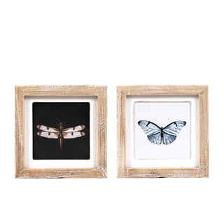 Reversible Wood Framed Sign (Dragonfly/Butterfly) Adams Everyday Adams & Co.